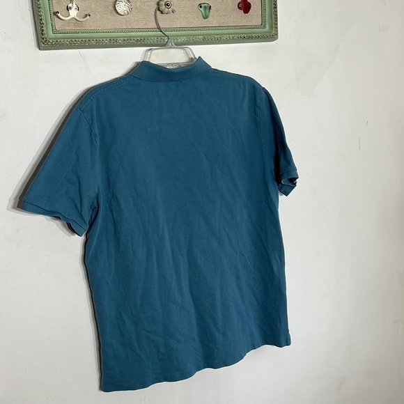 Polo Ralph Lauren slate blue spring short sleeve quarter button up large shirt - Picture 5 of 5